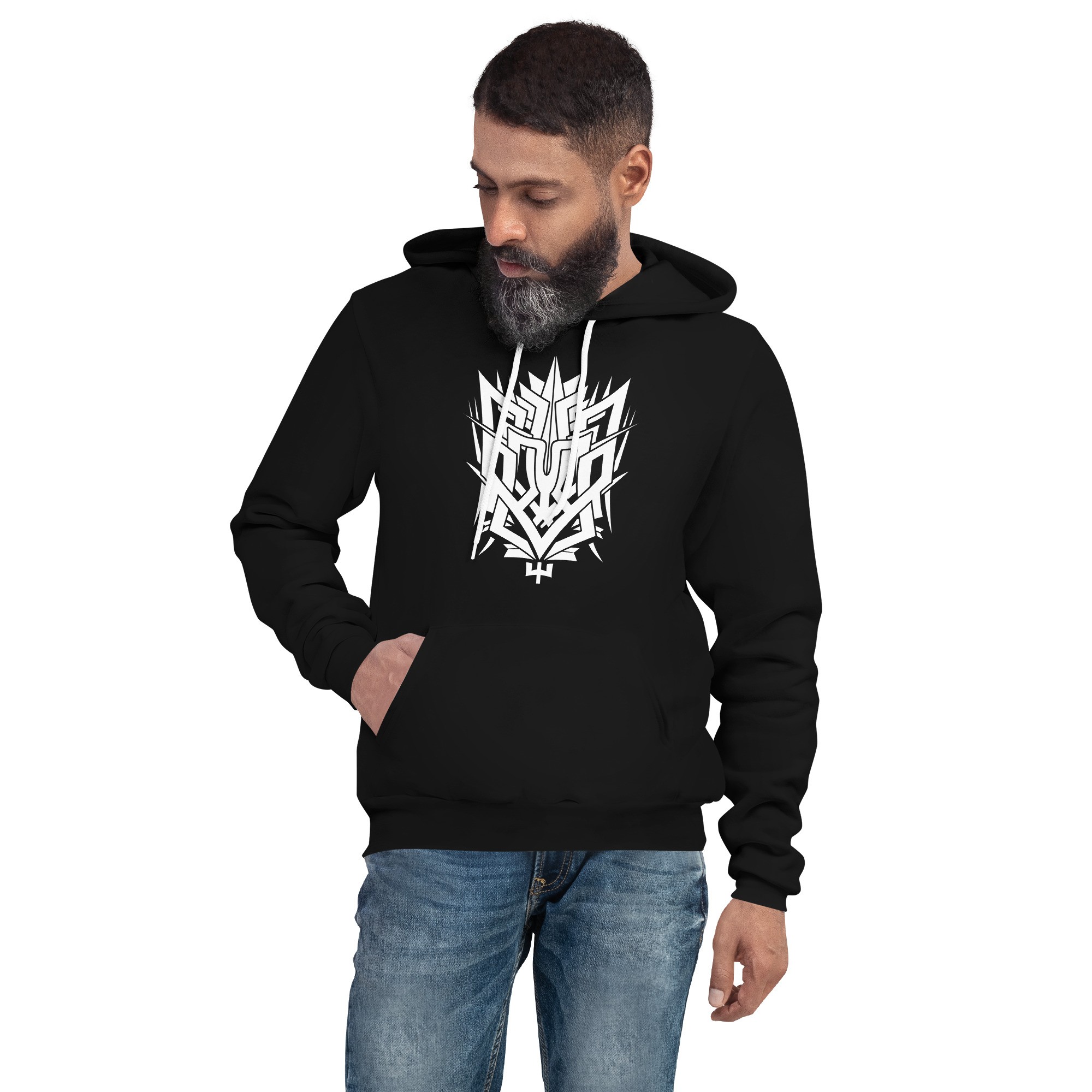 HOODIE WITH A TRIDENT - THE EMBLEM OF UKRAINE